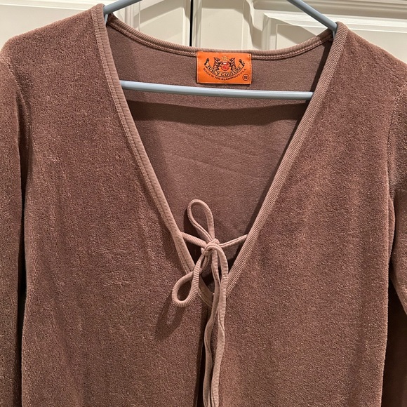Juicy Couture Ladies Brown Terry Tunic Top Size Small - Picture 3 of 4